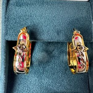 The Bradford Exchange Nurse Serenity Prayer Earrings .925 Sterling Silver Conten